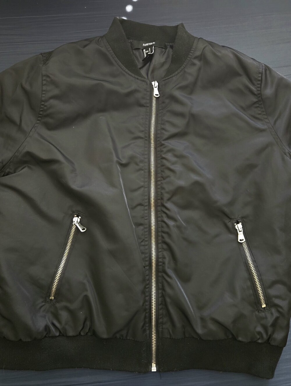 Forever 21 Black Bomber Jacket